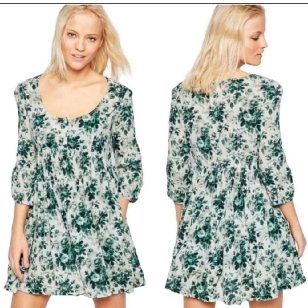 Denim & Supply Ralph Lauren Green Floral Mini Dress